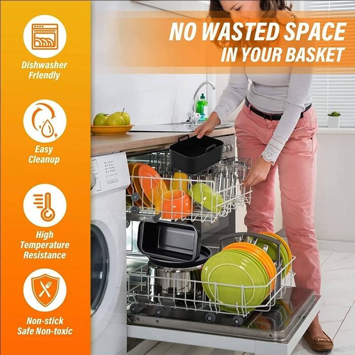 Аксесуари для фритюрниці HASA zone 10 шт., аксесуари для фритюрниці підходять для Philips COSORI Ninja Cecotec ProfiCook KLAMER Princess Tefal і всіх фритюрниць 4.7 л, 5.5 л, 6.4 л, 7.3 л, 8 л, 9 л