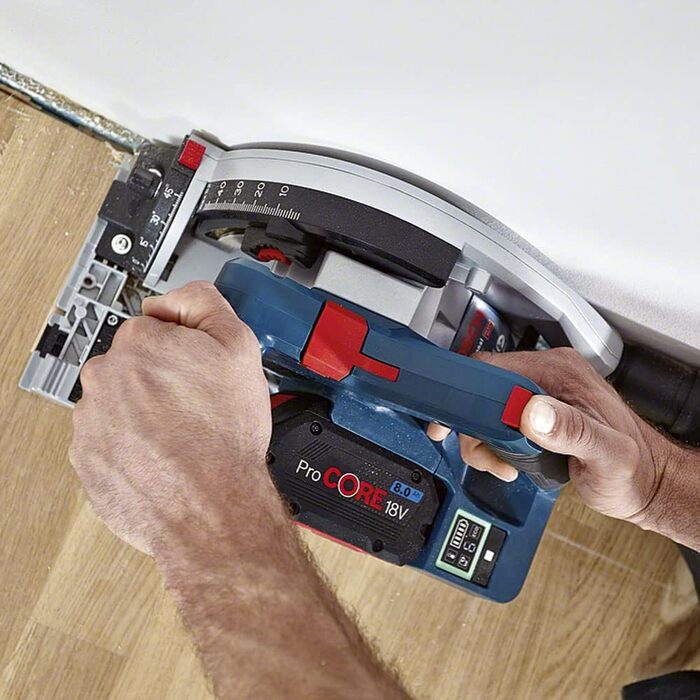 Акумуляторна дискова пила для занурювального пиляння Bosch Professional BITURBO GKT 18V-52 GC (попередньо встановлені рівні швидко