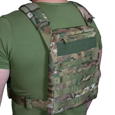 Плитоноска полегшена з кордури Kirasa мультикам (Арт.KI1012)