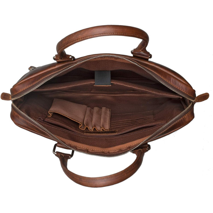 Сумка через плече шкіряна вінтажна велика сумка через плече елегантна сумочка для офісу ділової роботи ноутбук 13.3 дюйма портфель