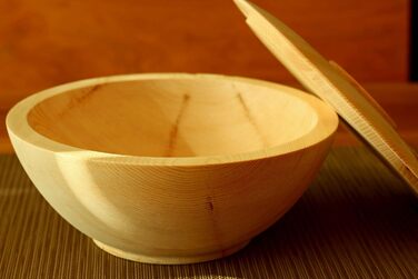 Контейнер для зберігання зі швейцарської сосни - для хліба, зерна, борошна, цукру, чаю, солі - комплект з 2 предметів миска та кришка - Ø 24 см - Ручна робота в Австрії