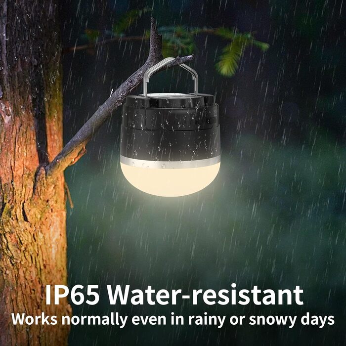 Акумуляторний світлодіодний кемпінговий ліхтар, 1000 лм, портативний підвісний ліхтар для намету зі зміною кольору RGB, магнітна основа, водонепроникний аварійний підвісний ліхтар для ураганів, відключень електроенергії, домашнє RGB-підсвічування