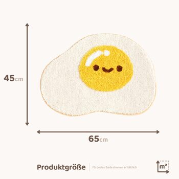 Милий килимок для ванної/килимок для ванної кімнати, нековзний, м&39який килимок для ванної душу, милий плюшевий мікрофібра, суперпоглинаючий плюшевий килимок 45x65 см (у формі яйця)