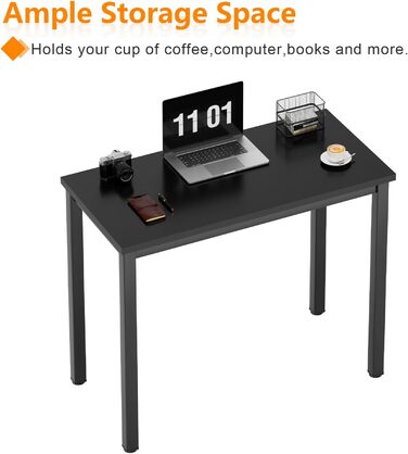 Невеликий комп&39ютерний стіл, стіл для ПК, офісний стіл, дитячий стіл, ігровий стіл, невелике робоче місце для домашнього офісу (Чорний, 80x40см) Чорний 80x40см