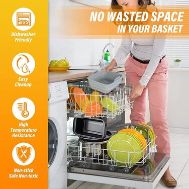 Аксесуари для фритюрниці Shulltji, аксесуари для фритюрниці Ninja AF400EU AF300EU Emerio Princess Innsky COSORI Tower 7.6L-9.5L, включаючи силіконову форму, решітку для гриля, форму для випічки тощо 9 шт.