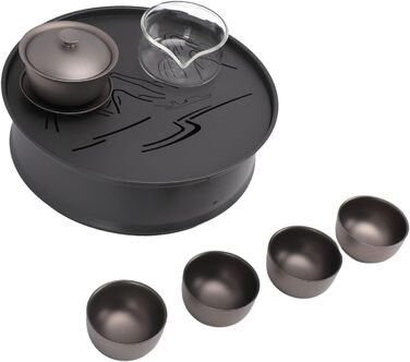 Похідний чайний набір CHICIRIS Легкий металевий набір для заварювання чаю з багатофункціональною чашкою, ідеальний для пікніків та подорожей