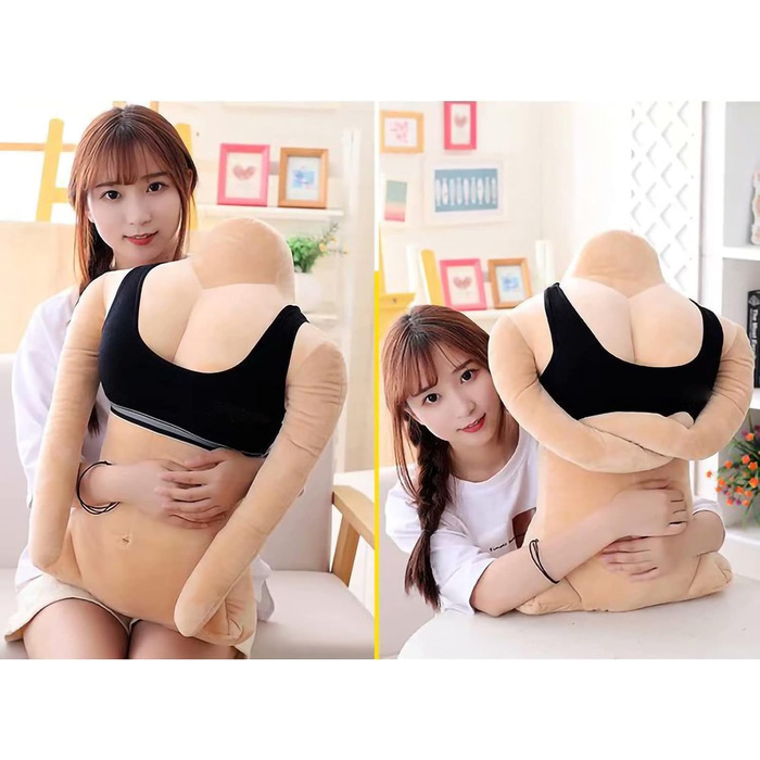 Допоміжна плюшева подушка Pssopp, зручна, форми тіла (гарненька дівчинка приблизно 58 см (див. деталі)) Гарненька дівчинка приблизно 58 см (див. деталі) Гарненька дівчинка приблизно 58 см (див. деталі)