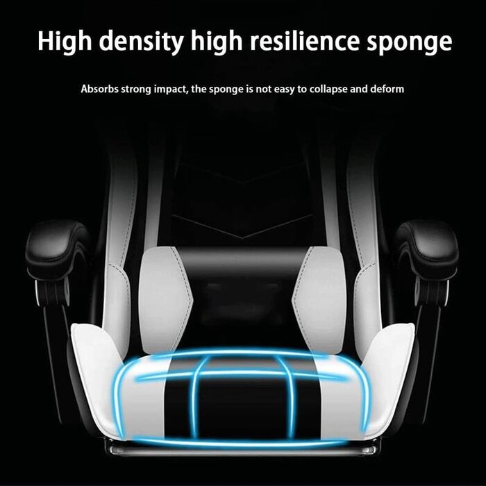 Ігрове крісло, крісло для змагань, офісне комп&39ютерне крісло, ергономічне, з сидінням, зручне для домашнього використання та з можливістю відкидання спинки