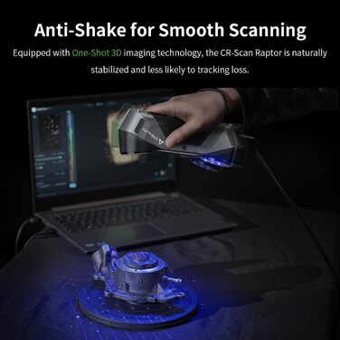 Сканер Creality Raptor, портативний сканер із точністю 0,02 мм, промислове блакитне світло, відстеження анти-тремтіння, швидкість