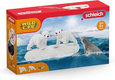Гірка Білий ведмідь, від 3 років, WILD LIFE - ігровий набір, 4 шт. и, 42531