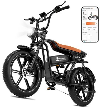 Електричний велосипед EVERCROSS для дорослих, 250 Вт, шини 16&quot/20&quot x 4.0 Fat, швидкість до 25 км/год та запас ходу 60-100 км, знімний акумулятор 36V/48V, гірський, сніговий, позашляховий електровелосипед EK30 чорного кольору - макс. 100 км