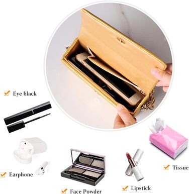 Оранжеве вечірнє клатч-каше з паєтками для весілля та особливих подій. Елегантна сумочка на ланцюжку через плече.