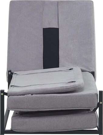 Крісло, шезлонг, табурет Atlantic Home Collection Finn, поліестер, сірий, ШхГхВ 80 см x 72 см x 43 см Сірий 80 см