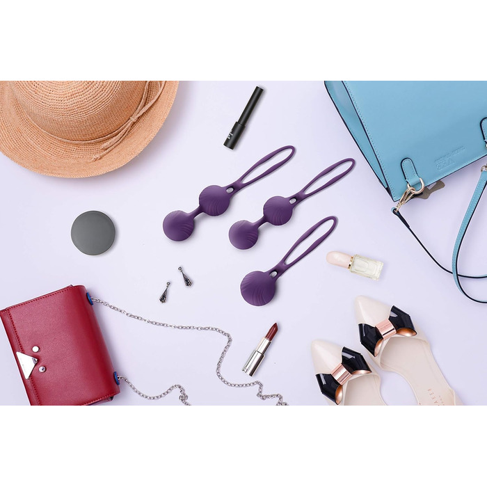 Вагінальні кульки Love Balls - Силіконові та металеві тренування м&39язів тазового дна для зміцнення вагінальних м&39язів - 3 м&39ячі Ben Wa Balls для вправ тазового дна для жінок (фіолетові)