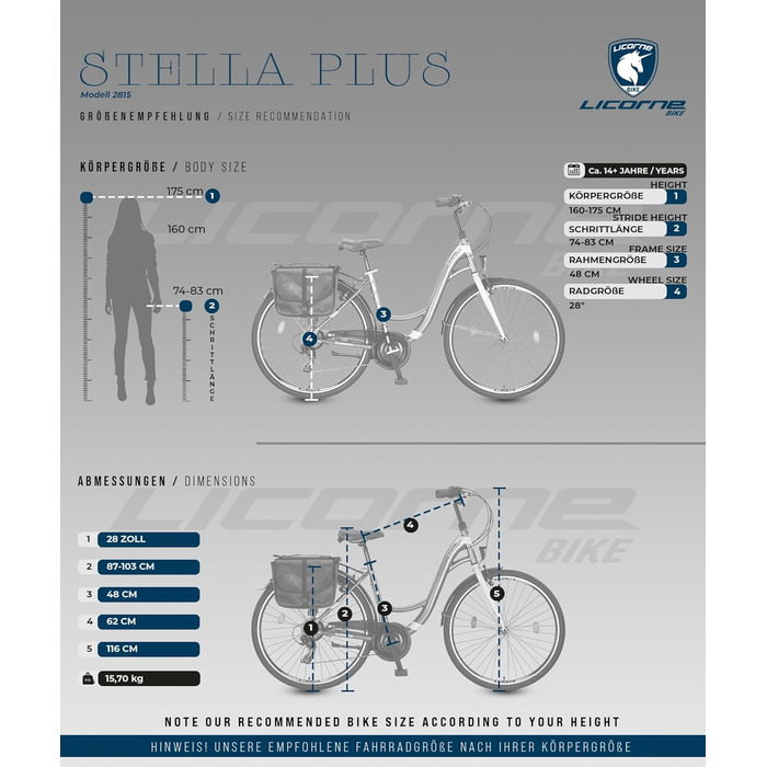 Велосипед Licorne Bike Stella Plus Premium City з алюмінієвими колесами 26 та 28 дюймів для дівчаток, хлопчиків, чоловіків та жінок - 21 швидкість - відповідає голландському стандарту StVZO, золотий колір, 28 дюймів