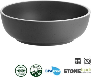 Набір меламінового посуду для кемпінгу 12 предметів - Тарілки та миски для 2-4 осіб DOLOMIT Midday - Штабелюється, стійкий до подряпин Midday, 12 предметів