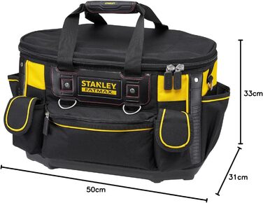 Сумка для інструментів Stanley FatMax (50x33x31см, з круглим отвором, стабільна конструкція, легкодоступні відділення, ергономічна ручка) FMST1-70749 Одномісна