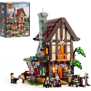 Конструктор FUNWHOLE Medieval Forge Building Blocks Set F9040, 1595 деталей, середньовічна тематика
