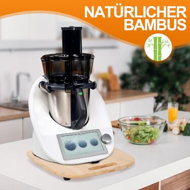 Розсувна дошка MUUKAIII для Thermomix TM6 & TM5, швидкорухома рухома дошка для кухонного комбайна Thermomix Vorwerk TM6 TM5 Аксесуари Підкладкова дошка, розсувна дошка з бамбукового дерева