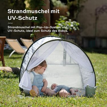 Пляжний навіс Babymoov із захистом від сонця з ультрафіолетом - SPF 50, система розкладання, сонцезахисний засіб, Прованс