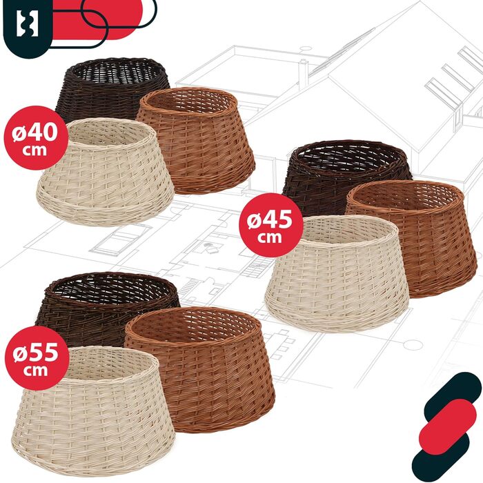 Спідниця для ялинки з верби Ø 45 см KOTARBAU