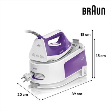 Парова прасувальна станція Braun CareStyle 1 IS 1014 VI, підошва SuperCeramic, 3 налаштування термостата, функція вертикального ві