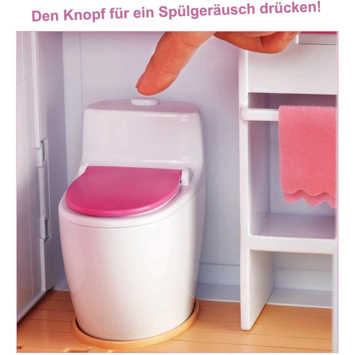 Ляльковий будиночок "Барбі Мрії", повністю мебльований, 3 поверхи, 8 кімнат, включаючи басейн, гірку та ліфт, 70 аксесуарів, іграшка для дітей віком від 3 років, GNH53 Будиночок Барбі Мрії