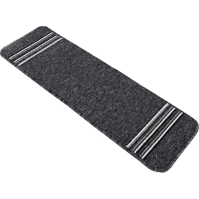 Сходинки CAMILSON Нековзні килимові накладки для використання всередині та зовні приміщень Чохли для сходів для домашніх тварин (комплект з 13 шт. , темно-сіра лінія)