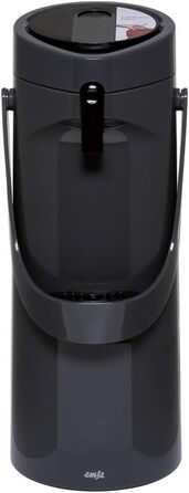 Термос Emsa 515706 з насосом Ponza, ємність 1,9 л, ізольована чашка, важіль тиску, знімний піддон для крапель, антрацит