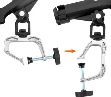 Тримачі для вудок QWORK з 2 частин для човнів, рибальських човнів, каяків - регульовані на 360 градусів тримачі для вудок - легке складання, стабільні та універсальні