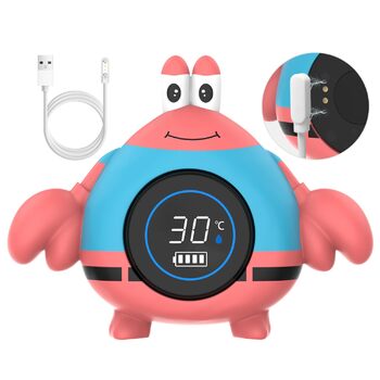 Дитячий термометр Babyelf, безпечний акумуляторний термометр для ванни, плаваюча іграшка для дитячого басейну для ванни з попередж