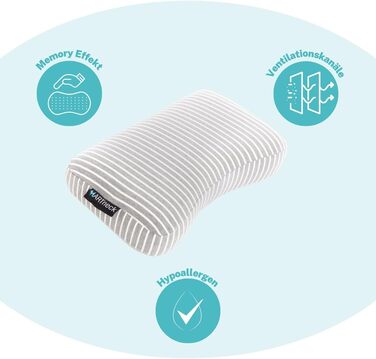 Подушка ОРІГІНАЛЬНА дорожня подушка - ортопедична подушка для підтримки шиї для сну на спині, животі та на боці, ідеальна дорожня подушка