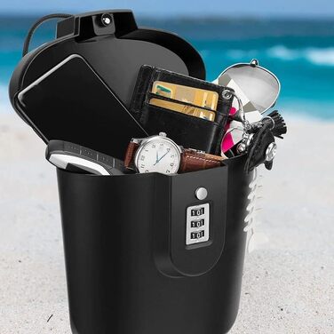 Портативний замок для відра, сейф Cipher, протиугінний, 3-значний кодовий замок, для використання на вулиці, пляжу, автомобіля, каравану, кемпінгу, спорту, подорожей, шопінгу (рожевий)