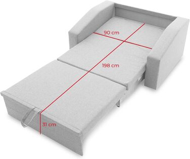 Крісло Sofini Vertico 90 - розкладне крісло з функцією сну - для вітальні, спальні або дитячої кімнати, крісло-ліжко (Malmo New 79)