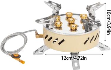 Міцний газовий пальник для кемпінгу, зручна плита для подорожей, кемпінг на свіжому повітрі для походів та пляжних вечірок, вітростійке портативне спорядження