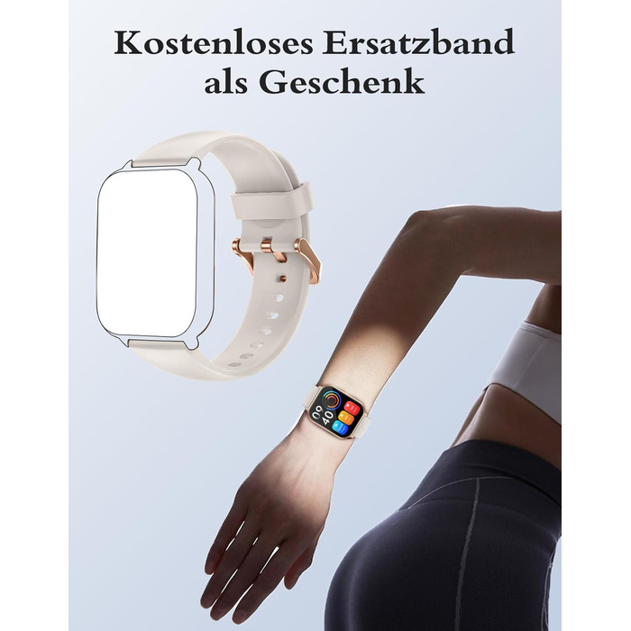 Розумний годинник RUIMEN з функцією телефону, розумний годинник для жінок та чоловіків, фітнес-годинник із сенсорним HD-екраном, моніторингом SpO2, монітором серцевого ритму, монітором сну, крокоміром, режимами кількох тренувань для Android та iOS, Polars