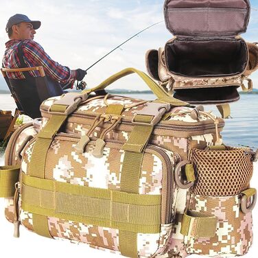 З великою місткістю, сумка для риболовлі великої місткості, водонепроникна сумка для зберігання рибалки, сумка для риболовлі на коропа, сумка на одне плече, колір жовтий