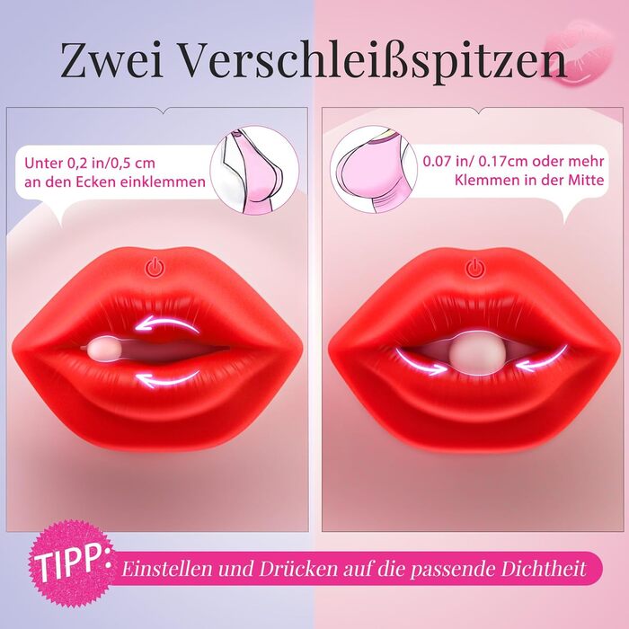 Вібруючі затискачі для сосків Gobeken, 9 режимів, з дистанційним керуванням, червоні