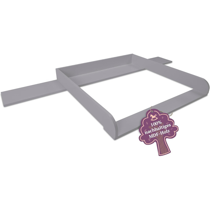 Пеленальний матрацик сумісний з комодами IKEA Hemnes тощо 159,5x80x10 см Пеленальний матрацик з кришкою з сірого дерева МДФ Пелена