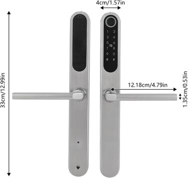 Розумний дверний замок із відбитком пальця, дверний замок із відбитком пальця, інтелектуальний дверний замок із ручкою, цифровий дверний замок, дверна ручка з відбитком пальця (Sliber)