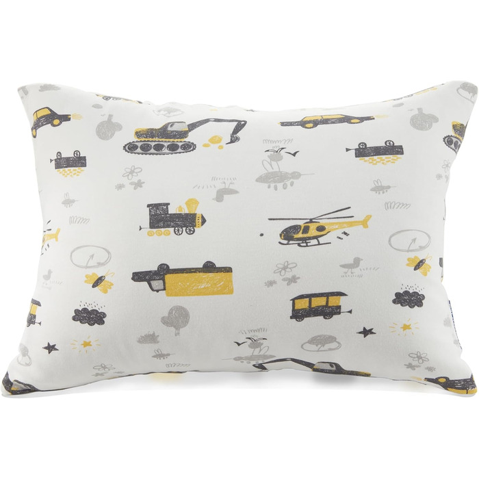 Дитяча подушка Moonrite з наволочкою, 100 бавовна, м'яка, дихаюча, можна прати, маленька подушка для малюків і дітей для ліжка, мі