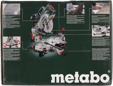 Поперечна пила Metabo KGSV 72 XACT SYM (з функцією протягування симетрично регульована система зупинки, 1500 Вт, вкл. лазер робоче світло, стіл обертається) 612216000