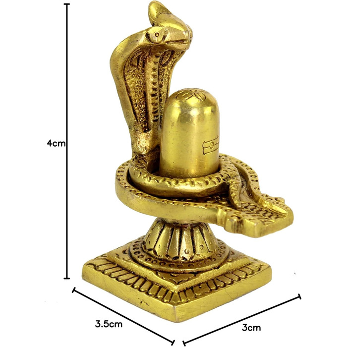 ЕСПЛАНАДА Шива Лінг Шива Лінгам зі статуеткою Шешнааг Ідол Мурті для дому, храму та пуджі, 10,2 см