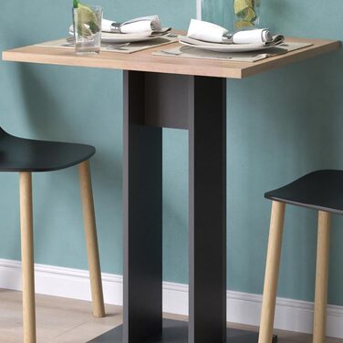 Обідній стіл Vicco Repose, антрацит, 65 x 65 см, підходить як компактний одинарний стіл для невеликих кімнат