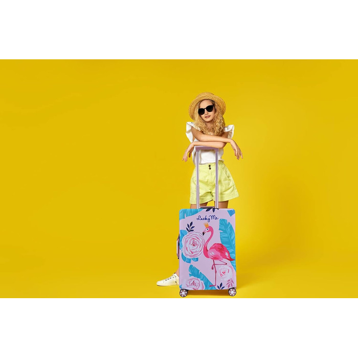 Еластичний захисний чохол LEAFOREST для валіз, еластан, водовідштовхувальний, підходить для валіз 48,5-81 см, розмір S, Фламінго