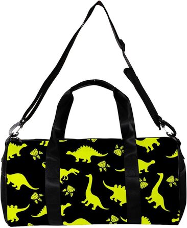 Спортивна сумка, маленька дорожня сумка, сумка для йоги, барвисті динозаври та лапки тварин, фітнес-сумка для активного відпочинку, ручна поклажа