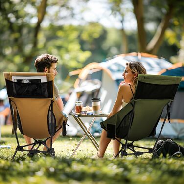 Складаний кемпінговий стілець CANWAY, надлегкий портативний кемпінговий стілець, крісло малого розміру з вантажопідйомністю 180 кг, складний стілець, пляжний стілець з високою спинкою - Armcegrui