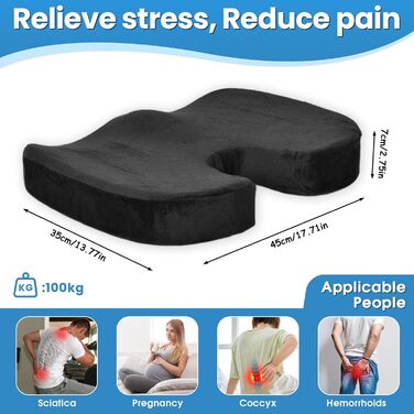 Гелева подушка, ортопедична подушка сидіння, кільцеподібна подушка проти сидіння, кільце сидіння, подушка для куприка, рельєфна, комбіноване кільце сидіння з гелю та піни з ефектом пам&39яті, пінопластова подушка для куприка