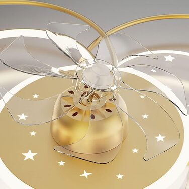 Стельовий світлодіодний світильник PAZWAHF 73W, стельовий вентилятор зі світлодіодним освітленням, регульованою швидкістю вітру, з