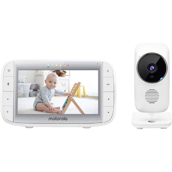 Радіоняня з камерою - екран 5&39 - температура, мікрофон, зум, колискові - білий, 485 -